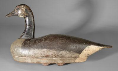 Canada goose decoy, carved and