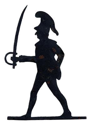 Wrought iron soldier weathervane  94f2d