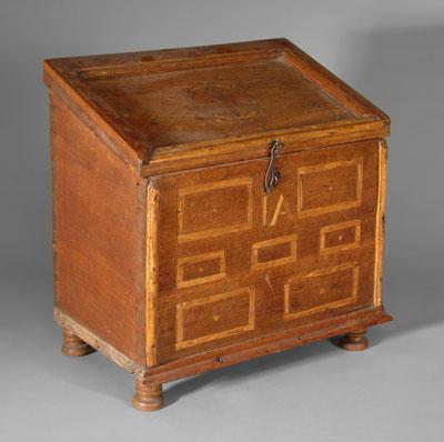 Miniature inlaid walnut sugar chest  94f36