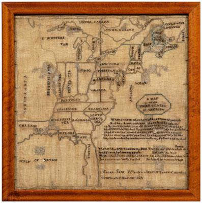 1825 map sampler, United States, territories