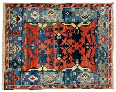 Modern Turkish rug repeating blue 94fa4