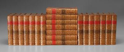 Set of 21 leather bound books  94fab