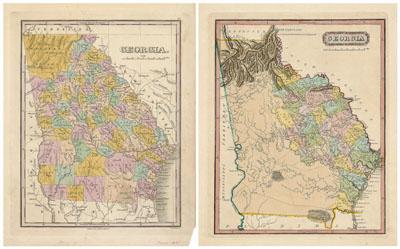 Two 19th century maps of Georgia: