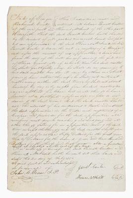 1850 Georgia apprenticeship letter: