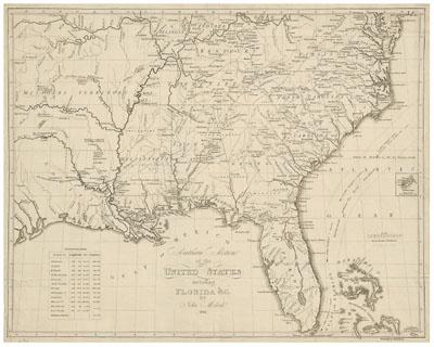 19th century map of the Southeast  94fe7