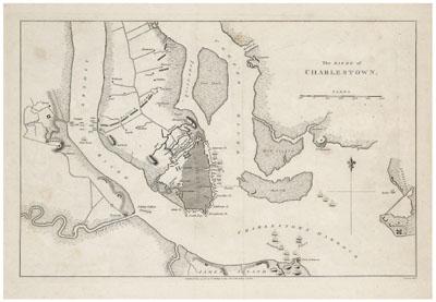 19th century map of Charleston,