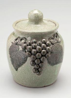 Arie Meaders stoneware lidded jar 95023