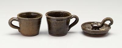 Three pieces Lanier Meaders pottery 9502d