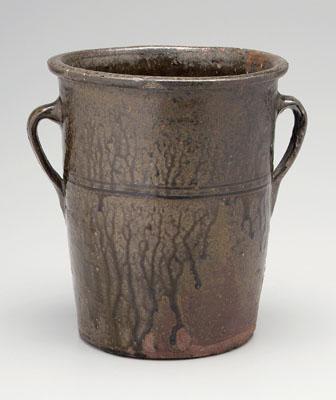 Cheever Meaders stoneware crock, tapered