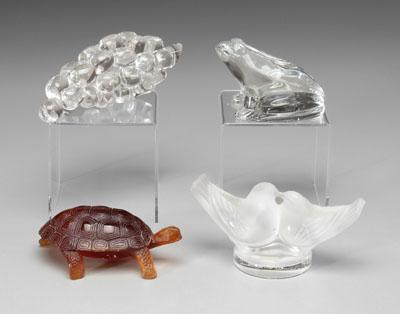 Four pieces art glass joined pair a0811