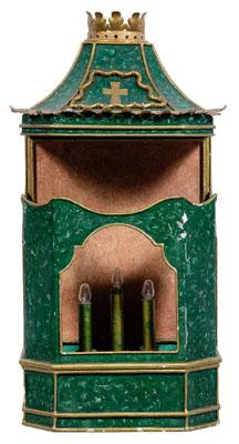 Toleware sconce, shaped as alcove