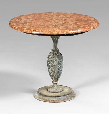 Painted marble top side table  a082e