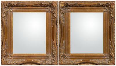Pair modern gilt framed mirrors  a0833