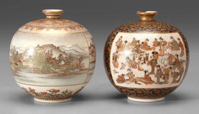 Two Japanese satsuma vases both a0851