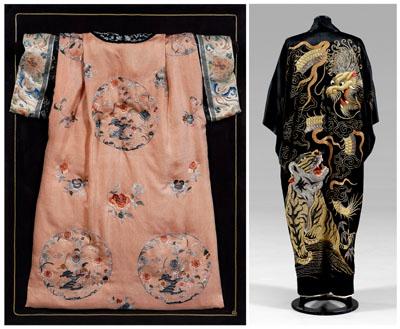 Two Asian robes: Chinese Manchu woman's