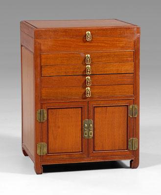 Chinese mahogany silver chest  a0871