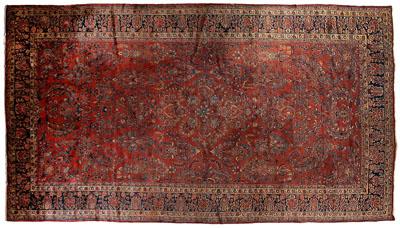 Sarouk rug repeating floral designs a0876