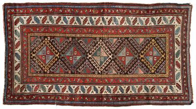 Kazak rug, central rectangular