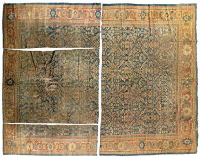 Sultanabad rug repeating floral a0883