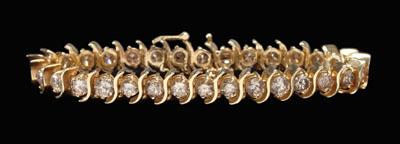 10 ct diamond tennis bracelet  a0889