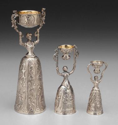 Three silver wager cups maiden a091c