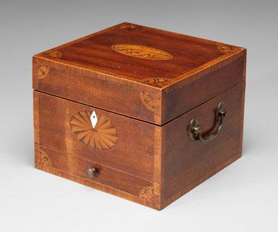 Cased Regency necessaire, finely inlaid