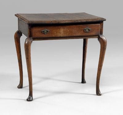 Queen Anne oak writing table, oak