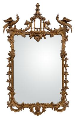 Chippendale style gilt-framed mirror,