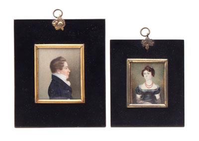 Two 19th century British miniatures  a0936