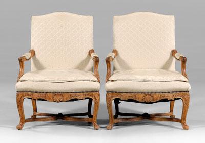 Pair Chippendale style armchairs  a0941