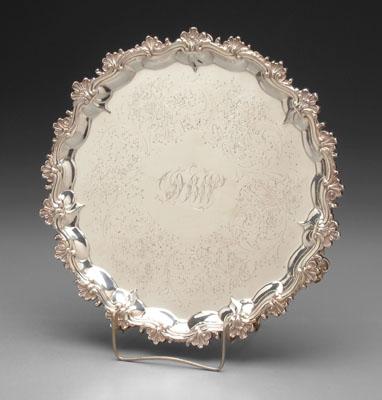 English silver tray shell and a0955