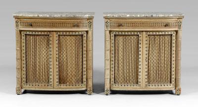 Pair Regency style paint decorated a096f