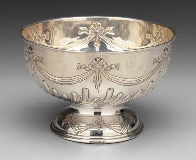 English silver center bowl round a0986