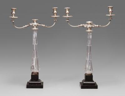 Pair silver plated candelabra  a0994