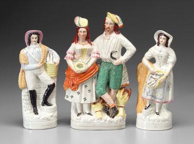 Three Staffordshire figures male a09a9
