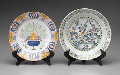 Two Delft bowls peacock variant a09b0