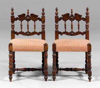 Pair Spanish baroque style chairs  a09b9