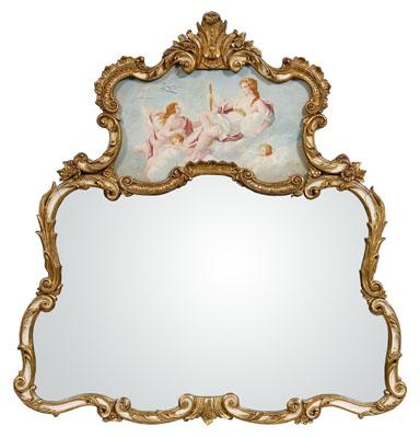 Ornate baroque style mirror, extensive