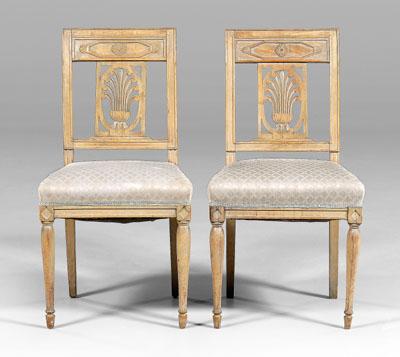 Pair directoire style carved side