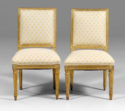 Pair Louis XVI style gilt wood a0a07