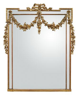 Louis XVI style gilt-framed mirror,