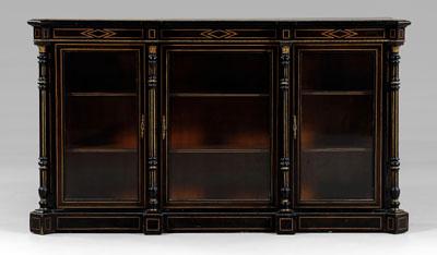 French bookcase cabinet ebonized a0a1f