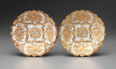 Pair Meissen gilt porcelain bowls: