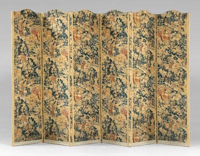 Six panel tapestry style screen  a0a38