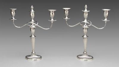 Pair English silver candelabra  a0701