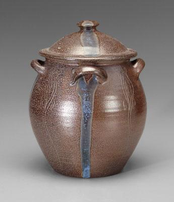 Mark Hewitt stoneware lidded jar a073f