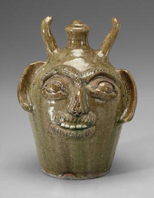 Burlon Craig stoneware devil jug a0742