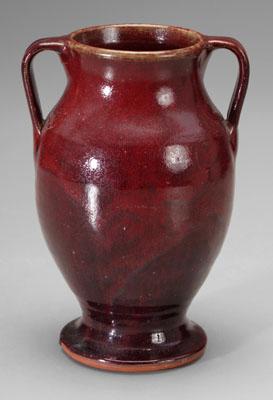 North State Pottery urn rich red a074a