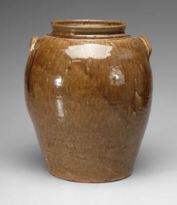Large five-gallon stoneware jar,