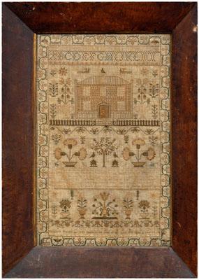 1833 house and verse sampler large a079a